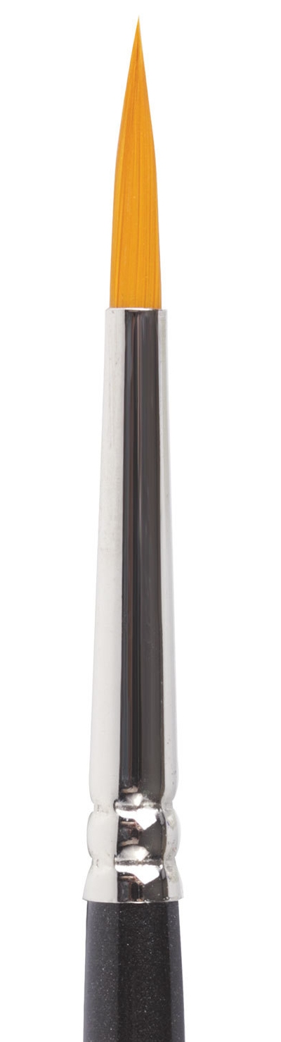 картинка Кисть художественная № 4, синтетика, круглая, короткая ручка, BRAUBERG, 200647 от магазина Альфанит в Кунгуре