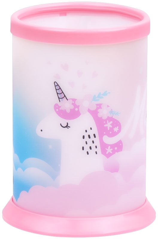 картинка Стакан для пишущих принадлежностей, 1 отдел, пластик, розовый, с рисунком, "Unicorn", MESHU, MS_46344 от магазина Альфанит в Кунгуре