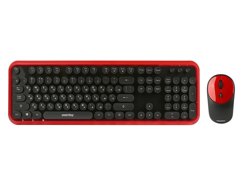 картинка Комплект беспроводной (клавиатура + мышь) игровой SmartBuy Nemesida MHP-128, черный/красный, 620382A от магазина Альфанит в Кунгуре