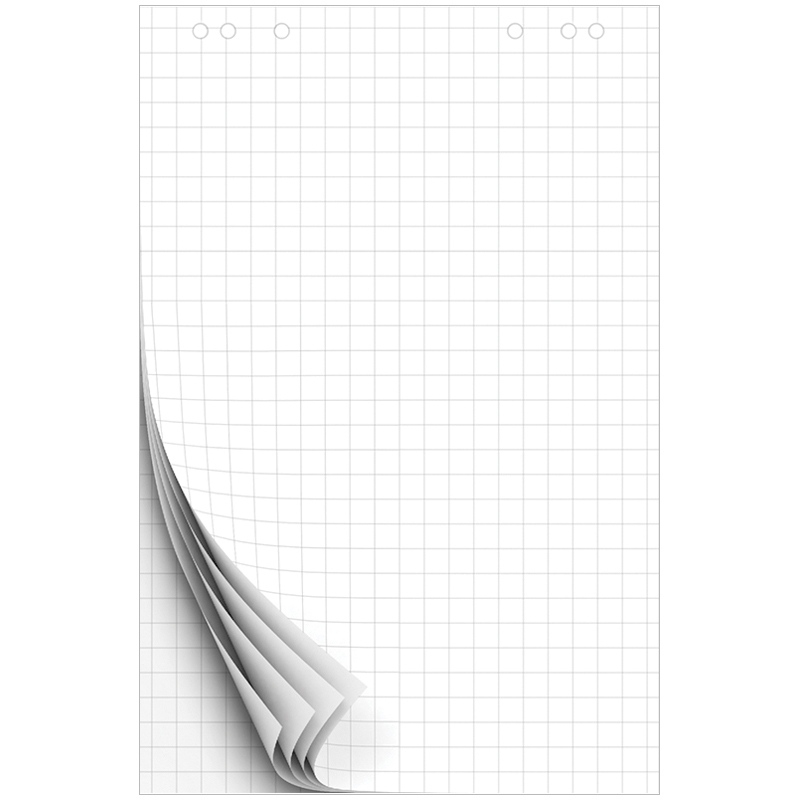 картинка Блокнот для флипчарта, 50 л, 67,5*98 см, 80 г/м, клетка, с перфорацией, OfficeSpace, 257323 от магазина Альфанит в Кунгуре