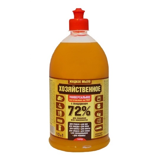 картинка Мыло хозяйственное жидкое, 1 л, 72%, "Универсальное с глицерином" от магазина Альфанит в Кунгуре