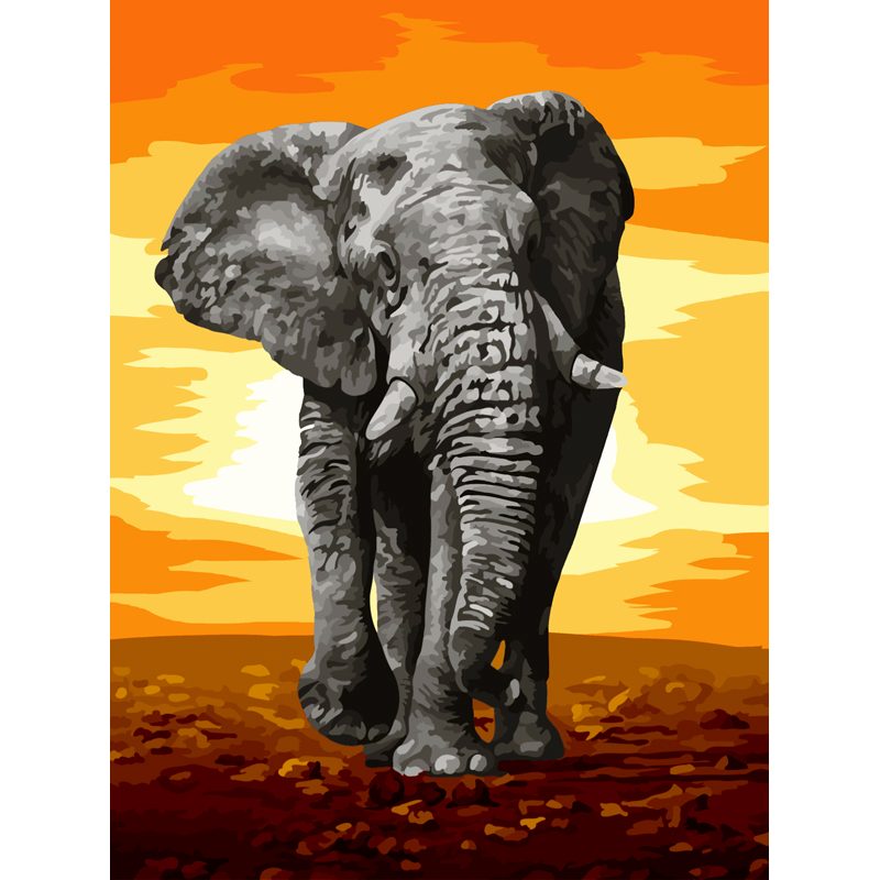картинка Картина по номерам, 30*40 см, на подрамнике, "Слон", Три совы, КХ_44085 от магазина Альфанит в Кунгуре