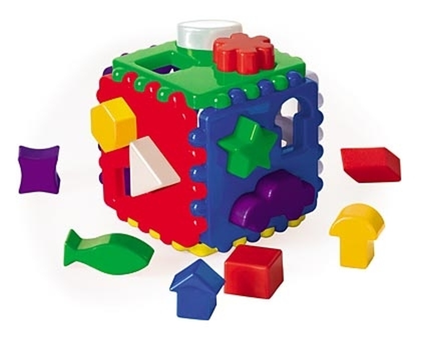 картинка Игрушка-сортер, 11,5*11,5 см, "Куб большой", Рыжий кот, И-3929 от магазина Альфанит в Кунгуре