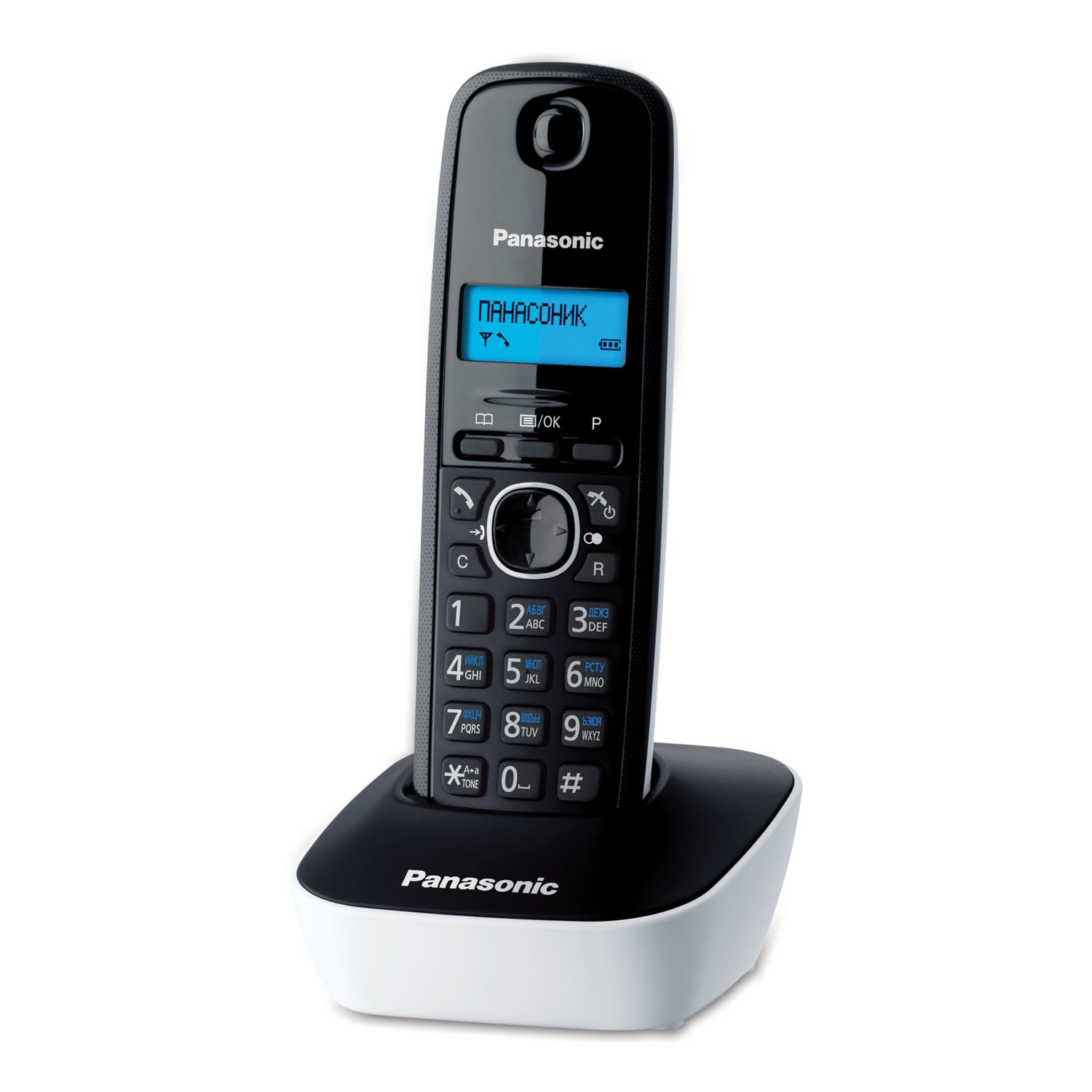 картинка Радиотелефон DECT Panasonic KX-TG1611RUW, белый/черный от магазина Альфанит в Кунгуре